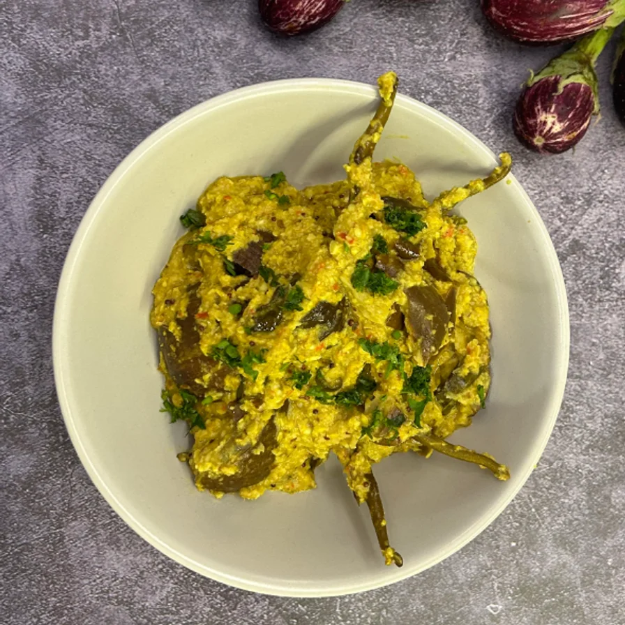 Andhra Stuffed Brinjal Gravy