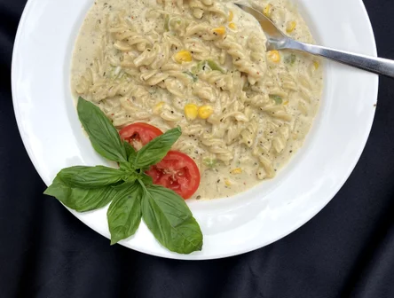 Jain White Sauce Pasta