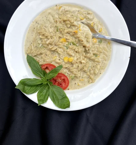 Jain White Sauce Pasta