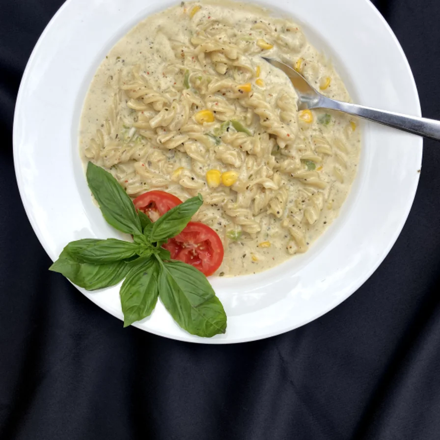 Jain White Sauce Pasta