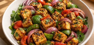 Paneer tikka with vegetables