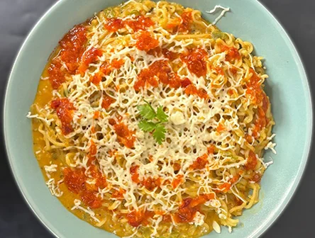 Cheesy Schezwan Maggi