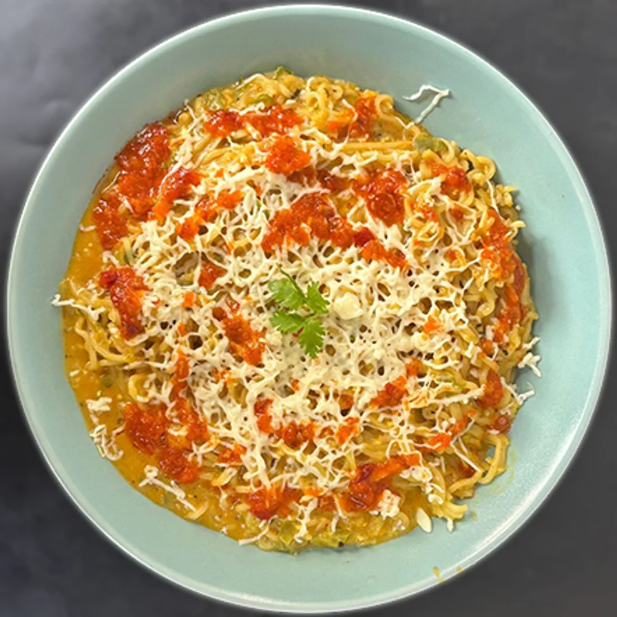 Cheesy Schezwan Maggi