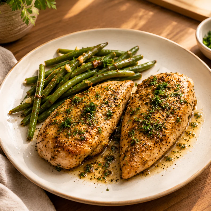 Lemon butter glazed chicken