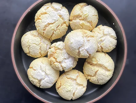 Lemon-Turmeric Crinkle Cookies