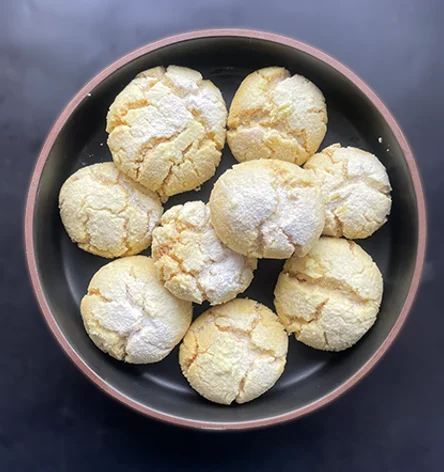 Lemon-Turmeric Crinkle Cookies