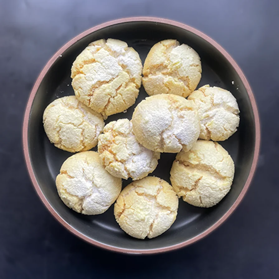 Lemon-Turmeric Crinkle Cookies